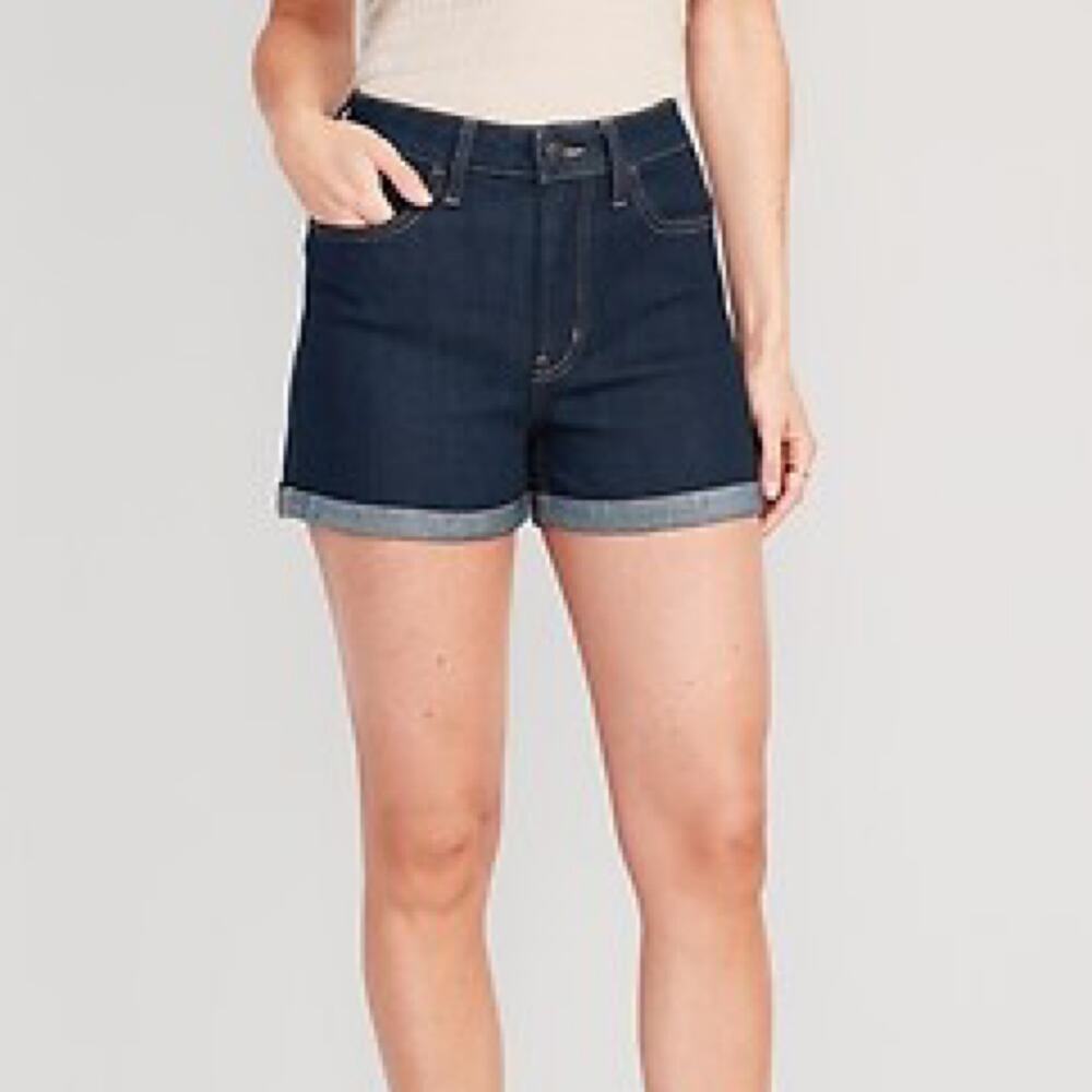 OLD NAVY • Mid-Rise Cuffed Blue jean Denim Shorts